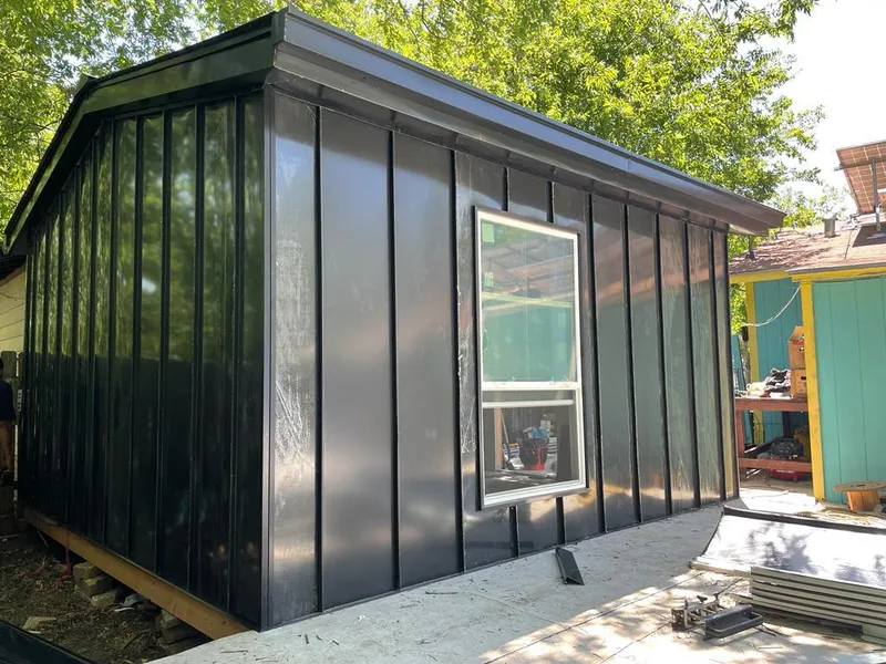 Black standing seam metal wall panels for Metal Roof Installation in West Hanover